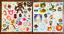 Stickers from AROUND THE WORLD WITH MOUK, 2 Full Pages, 2009 Brand New
