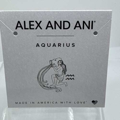 Alex and Ani AQUARIUS III Russian Silver Charm Bangle with tags - NEW - Picture 5 of 5