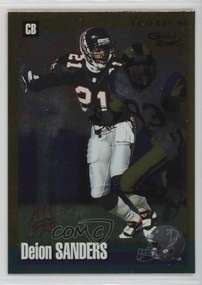 1994 Score Gold Zone Deion Sanders #4 HOF 0s07