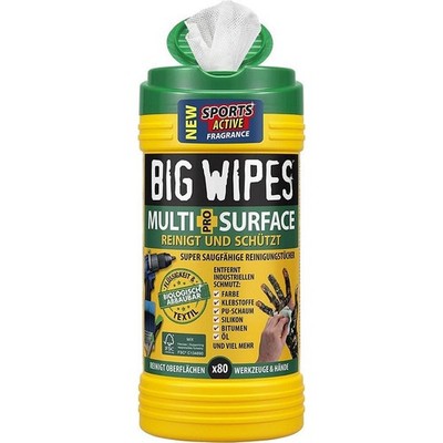 Big Wipes Reinigungstücher Multi Surface Pro 80 Handreinigungstücher pro Dose