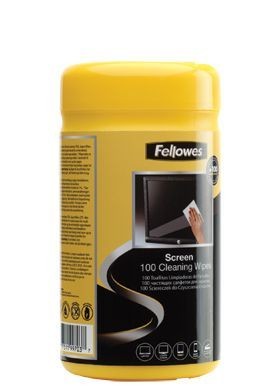 Fellowes 99703 Screen Cleaning Wipes Tub of 100