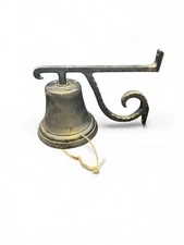 Large Cast Iron Dinner Bell Country Western Farm Church School Cottage