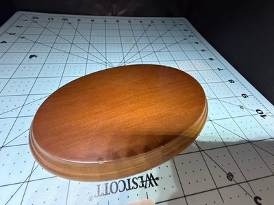 Wood Oval Base-Hand Casting Structure Base DIY Crafts Keepsake Display Art Ex...