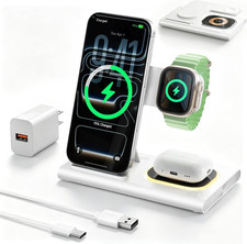 3 in 1 Foldable Wireless Fast Charging Station for Apple Multiple Devices