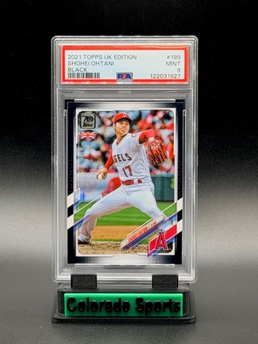 SHOHEI OHTANI 2021 Topps UK Edition #189 Black 109/125 PSA 9 Mint