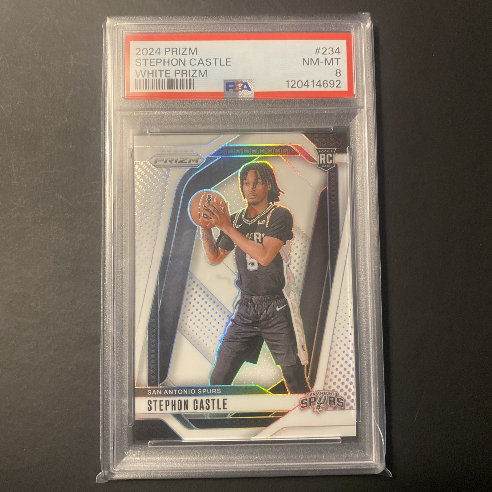 2024-25 Prizm Stephon Castle White /175 #234 Rookie RC