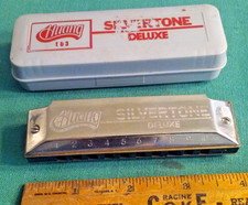 Silvertone 103 Deluxe Harmonica Instrument 10 Hole Diatonic Key of C in Case