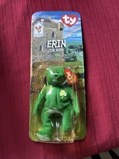 Erin The Bear-1999 McDonalds Ty Beanie Baby with Rare Errors 1993 OakBrook