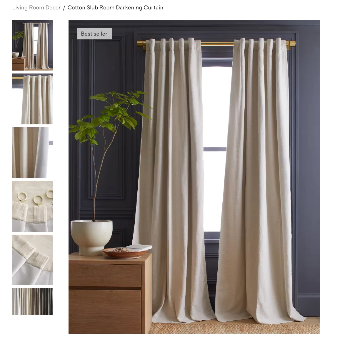 Quince Cotton Slub Curtain
