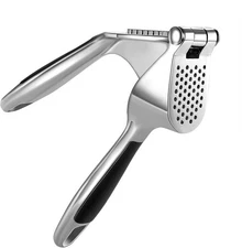Garlic Press Zinc Alloy Easy-Squeeze Mincer Crusher Ergonomic & Easy to Clean