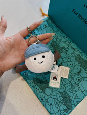 Jellycat Golf Ball Bag Charm Plush Keychain Soft Collectible Gift NWT
