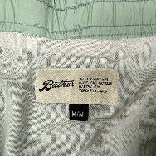 Bather Swim Trunks Mens Medium Mesh Lined Drawstring Board Shorts Teal Green - Picture 3 of 8