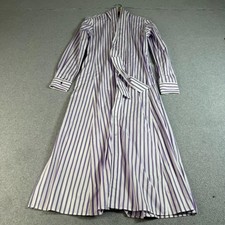 Polo Ralph Lauren Shirt Dress Women 2 Purple Striped Cotton Button Quiet Luxury