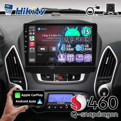 8-Core 4+64GB CarPlay Android 15 Autoradio Für Hyundai IX35 WIFI NAVI RDS DSP BT
