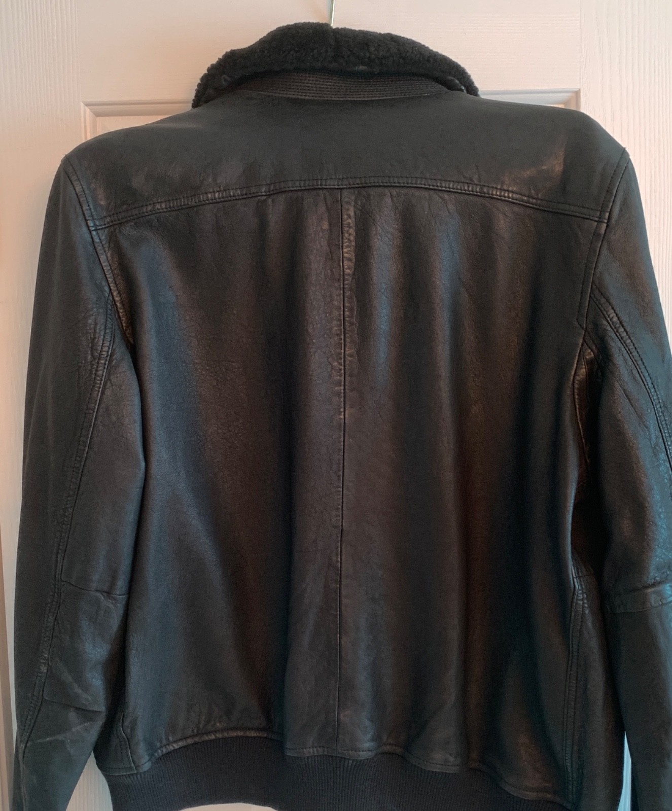 new Denim & Supply Ralph Lauren Leather Bomber Jacket Sz. XL image 3