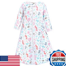 Hudson Baby Unisex Long Sleeve Muslin Sleeping Bag, Wearable Blanket, Woodland F