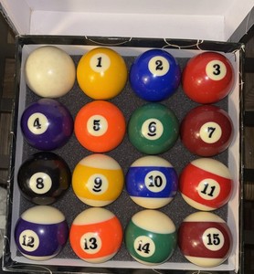 Vtg Pool Balls Complete Billiard Set