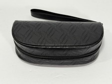 Oakley Soft Shell Black Vinyl Sunglasses Case Wrist Strap Zip Clamshell NEW