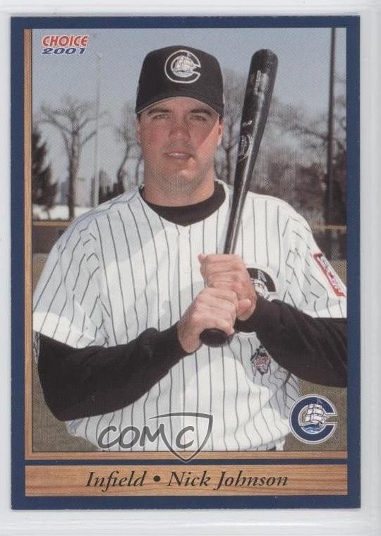 2001 Choice Columbus Clippers Nick Johnson #24 b9u
