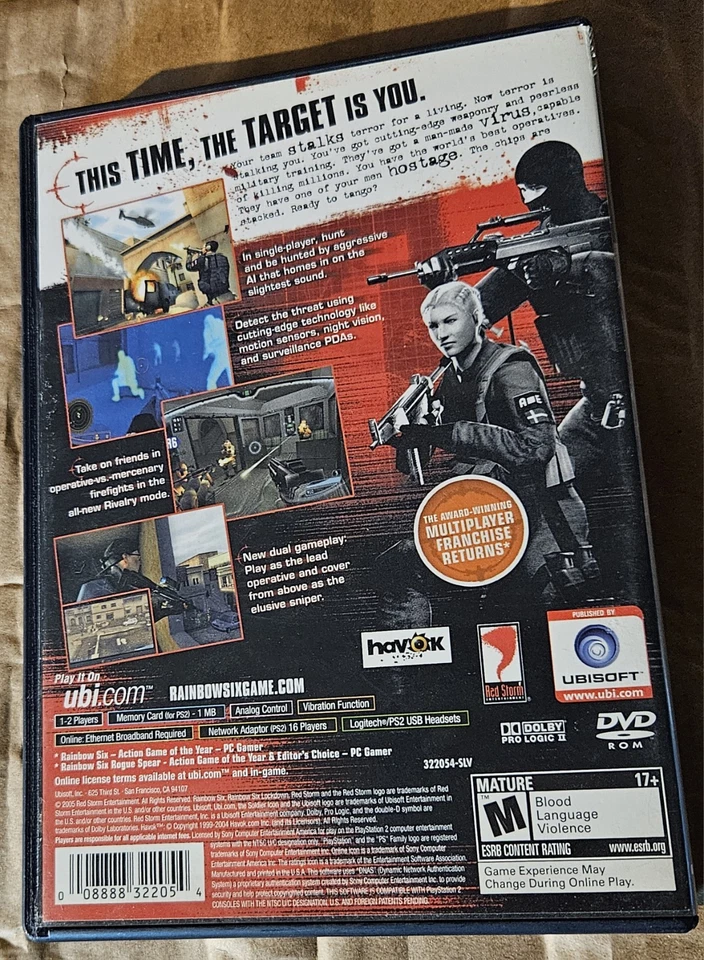 Tom Clancy's Rainbow Six Lockdown - PlayStation 2 - Mint + Manual - Image 4 of 4