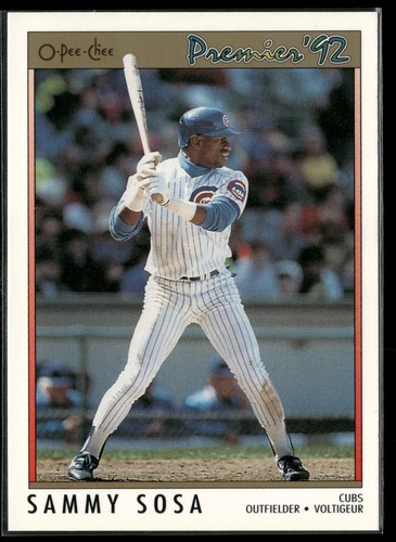 Sammy Sosa #120 1992 O Pee Chee Premier card