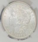1887 Morgan Dollar Nice Original White Very Choice BU CHRC 23