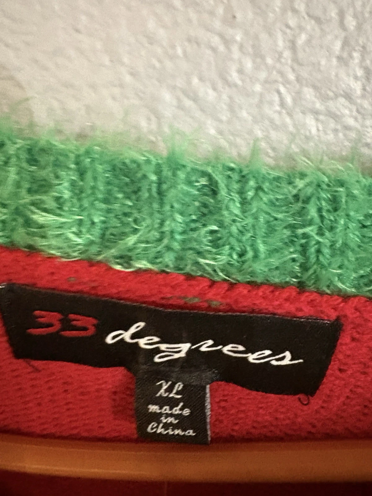 33 Degress Green Dinosaur Red Ugly Christmas Sweater Choice Size XL