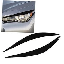 Glossy Black Headlight Cover Eye lid Eyebrows, Pair Headlight Eyelid Headlamp