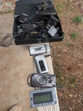 3 Flip Phones Vintage Verzion Moto for parts plus cords etc