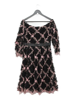 Comino Couture A-Linien Minikleid UK12 in Schwarz