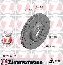 1x Bremsscheibe SPORT Z ZIMMERMANN 150.2936.52 f�r SUPRA TOYOTA BMW G30 G31 G11