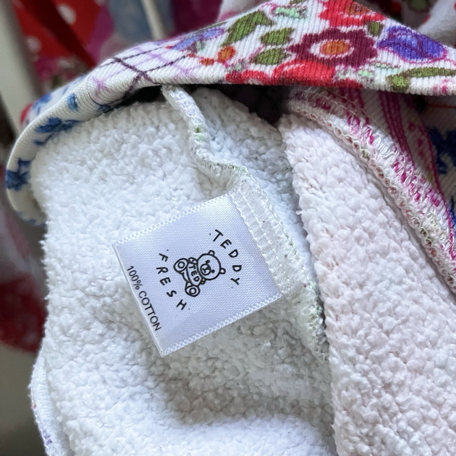 Teddy Fresh Patchwork Style Thick 100% Cotton Hoo… - image 4