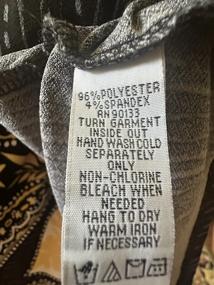 Camiseta deportiva Bob Mackie usable artística manga túnica cuello barco multicolor grande Foto 3 de 4