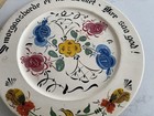 Antique Primitive Wooden Swedish Tole Painted Round Tray Signed By Artist Lovely — photo 5