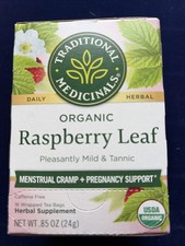 Traditional Medicinals Organic Raspberry Leaf Herbal Tea, Eases Menstrual Cramps
