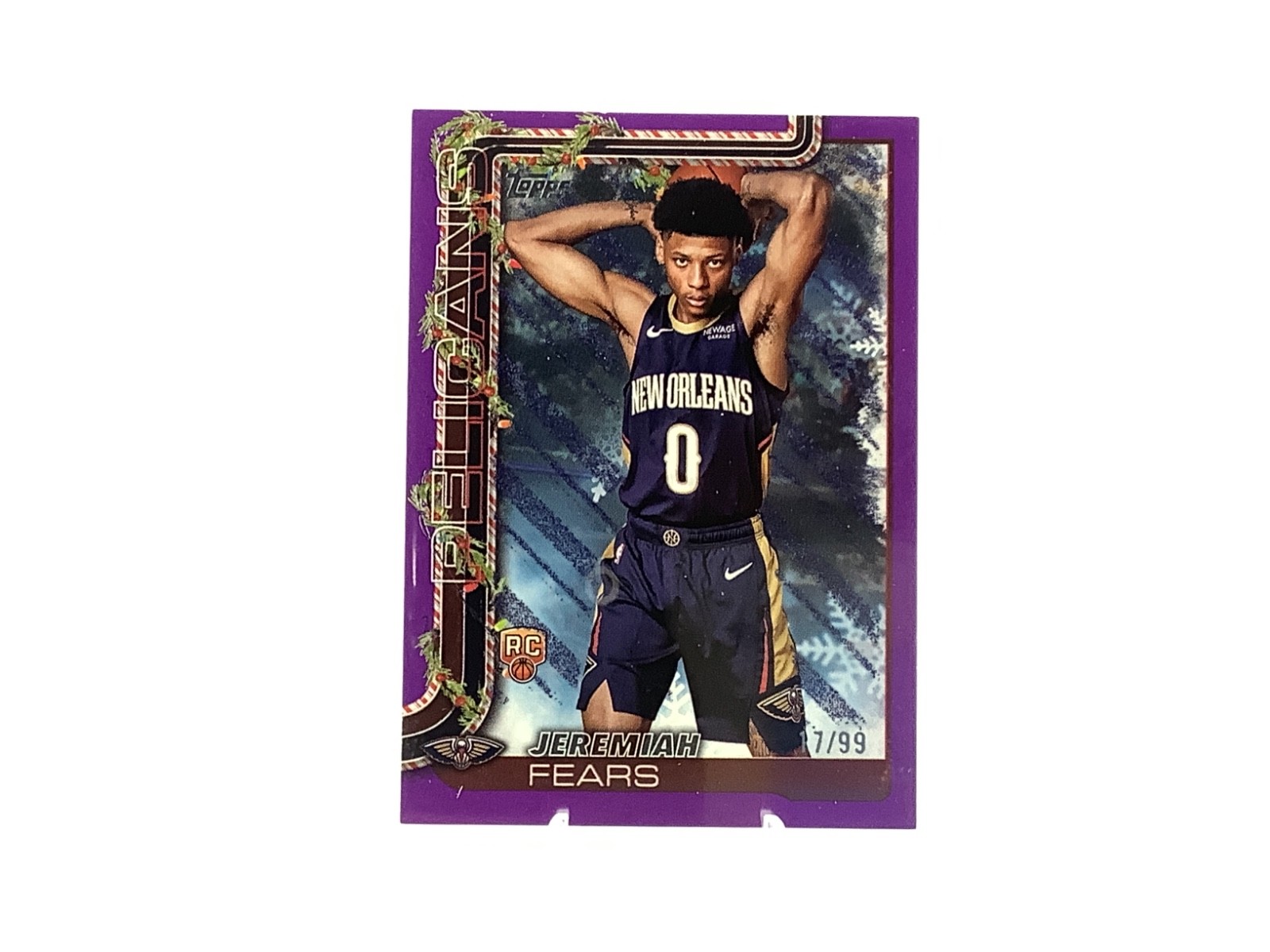 Jeremiah Fears 2025 Topps Holiday #H167 Purple Glitter /99 Price 