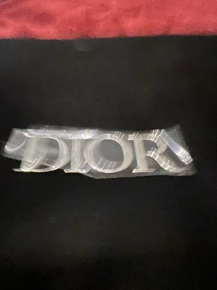 Christian Dior GWP Black Soft Satin Cosmetic Bag Pouch New Silver Hardware Zip - Image 4 of 4