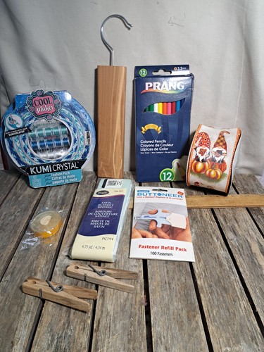 Crafting Misc. Lot Bracelet Kit, Ribbon Button Replacer/Binding & More #4943L487