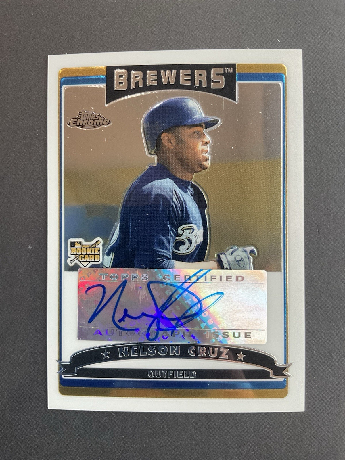 2006 Topps Chrome Nelson Cruz Auto Rookie RC #346 Brewers RC