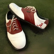 Footjoy Golf shoes Mens 8 MJ MyJoys University Of Alabama Saddle Leather EUC!