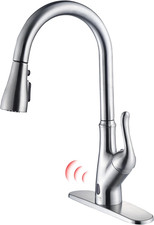 Touchless Kitchen Faucet with Infrared Sensor Pull-Down Spray Feature