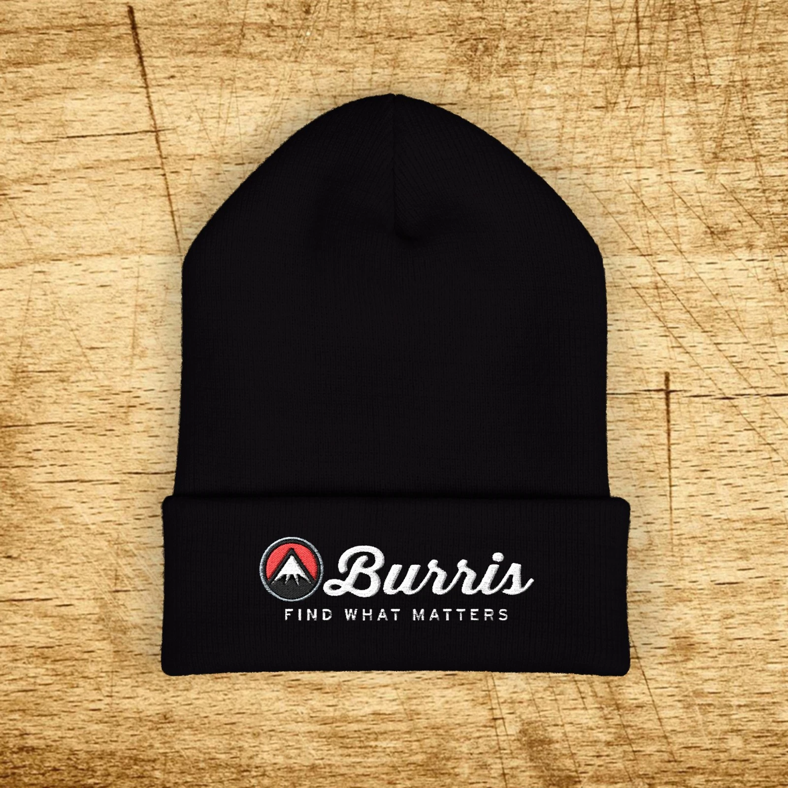 Burris Optics Rifles Hunting Guns Embroidered Classic Winter Black Beanie Hat