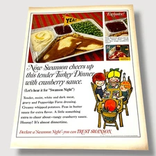 1968 Swanson TV Dinners Now Swanson Cheers Up Original Vintage Ad M