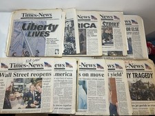 9/11 Newspapers Lot of 11 Sept 13-21 + Nov 13-14 Cumberland Times News 2001