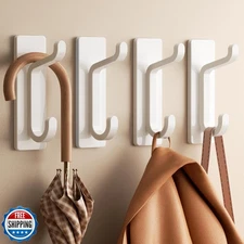 pickpiff Wall Hooks for Coat and Towel: 13LB Adhesive Door Hanger