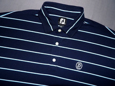 FootJoy Short Sleeved Striped Stretch Performance Polo Golf Shirt Men's XL