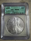 2005 American Silver Eagle $1 Uncirculated ICG MS68 Graded Slab Bullion Dollar