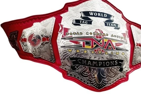 Nuevo cinturón de campeonato de lucha libre TNA Tag Team de 2 mm réplica de latón Foto 4 de 4