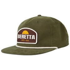 Beretta Sunset Rope Trucker Hat, Dark Green, Snapback BC055T1186072V : NEW