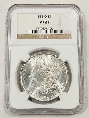 1888-O Morgan Silver Dollar ~ NGC MS63 Bright White US Mint Coin FREE SHIP